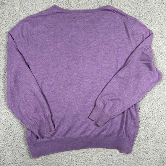 Polo Ralph Lauren Mens Sweater Light Purple 2XB V-Neck Pima Cotton - Picture 7 of 8